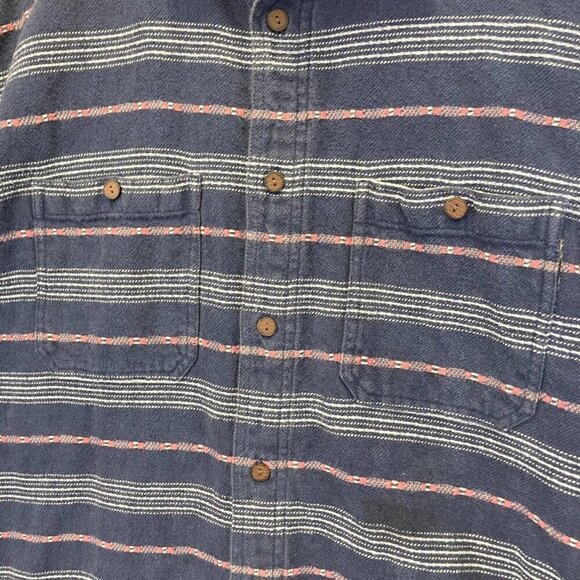 VTG Alaska Wilderness Flannel Shirt Mens XXL Striped Button Long Sleeve 90s Y2K - Picture 9 of 12